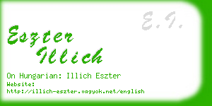 eszter illich business card